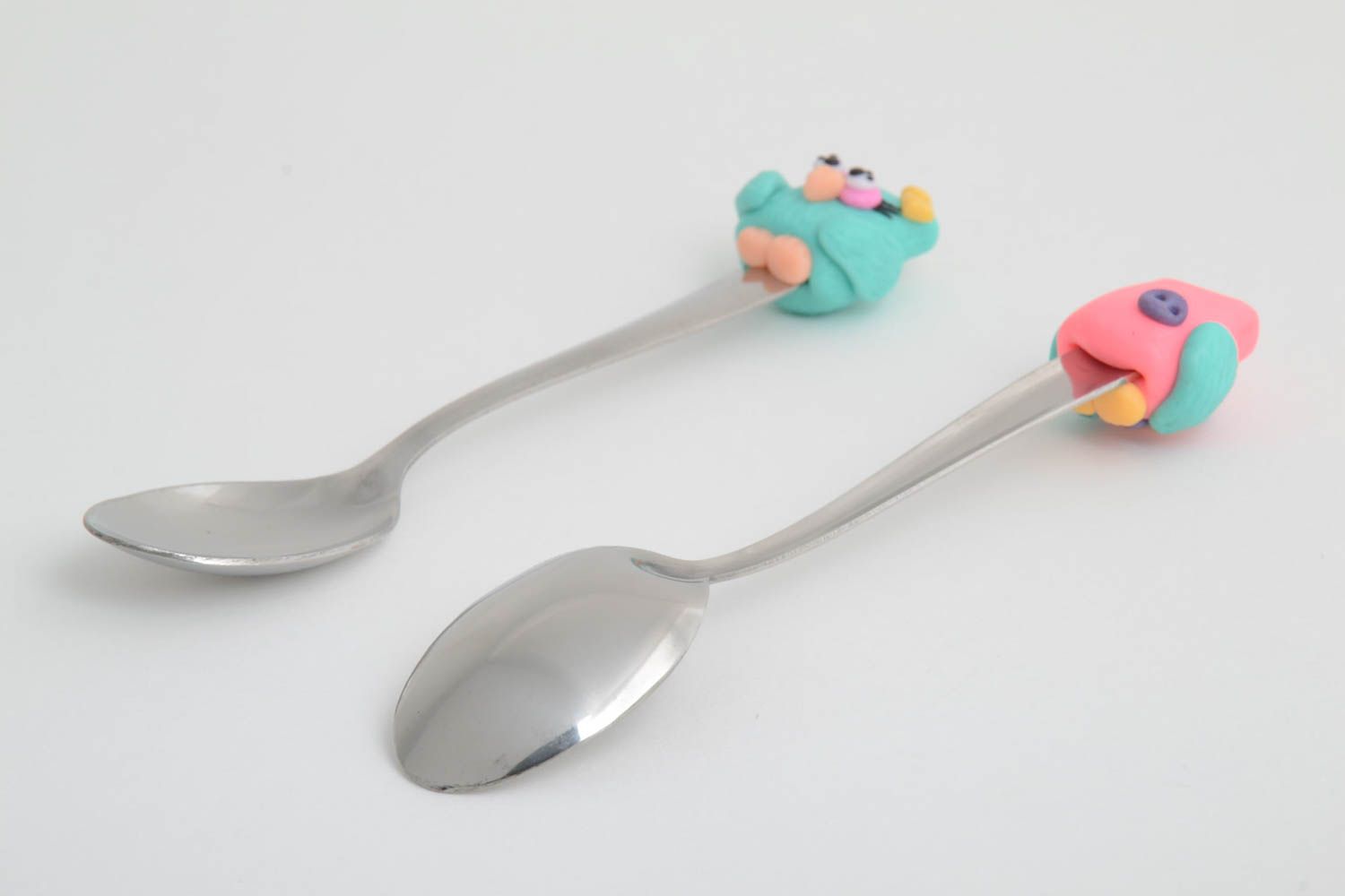 Spoons with polymer clay handmade cutlery stylish interior cutlery for kids photo 3