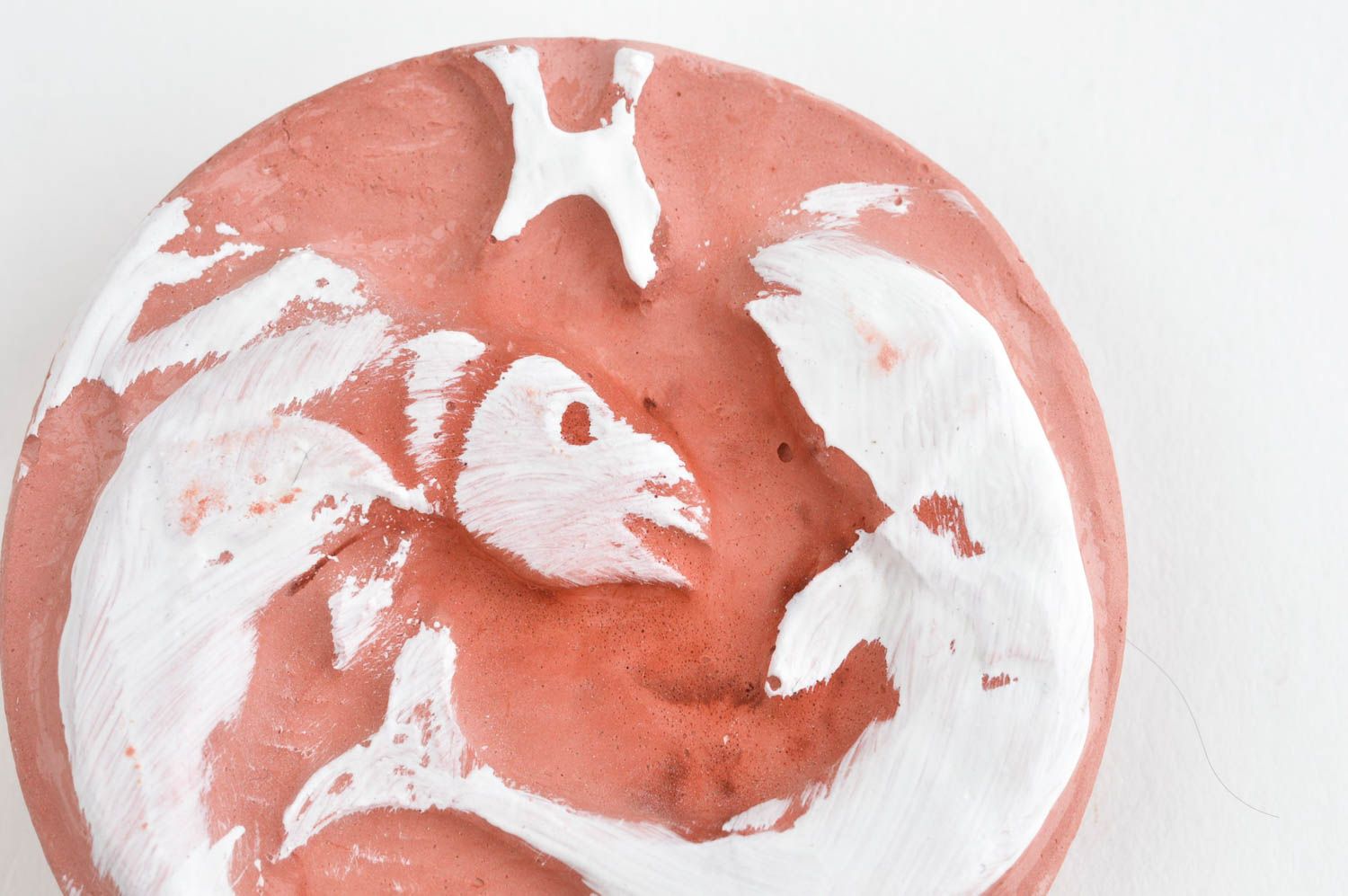 Сувенир из гипса хэнд мейд магнит на холодильник декор для дома Рыбы авторский фото 5