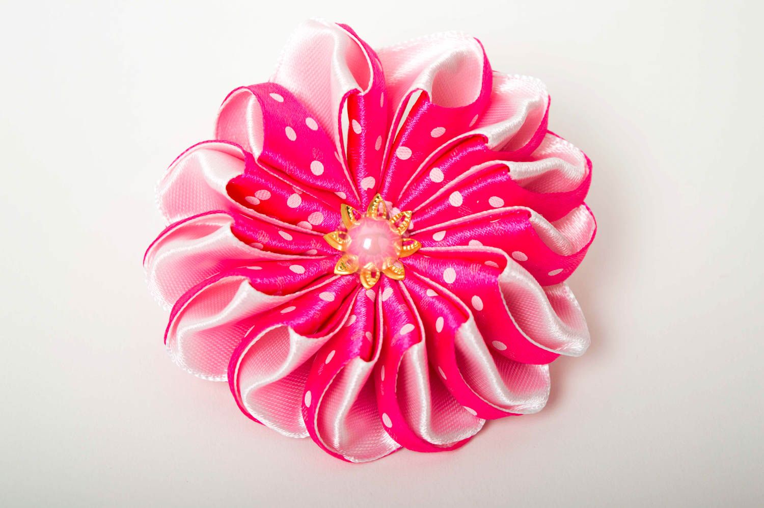 Coletero para el pelo artesanal accesorio de niña regalo original flor rosada foto 4