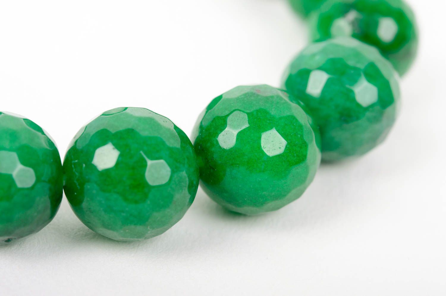 Green malachite color bead stretchy bracelet, gemstone bracelet  photo 5