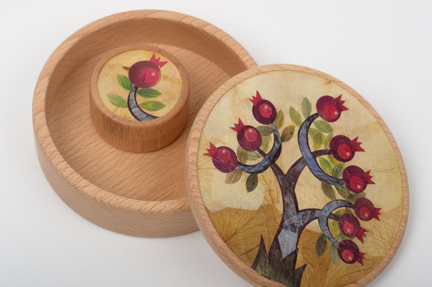 Wooden handmade gifts jewelry box 2 beautiful decorative box with petals photo 5