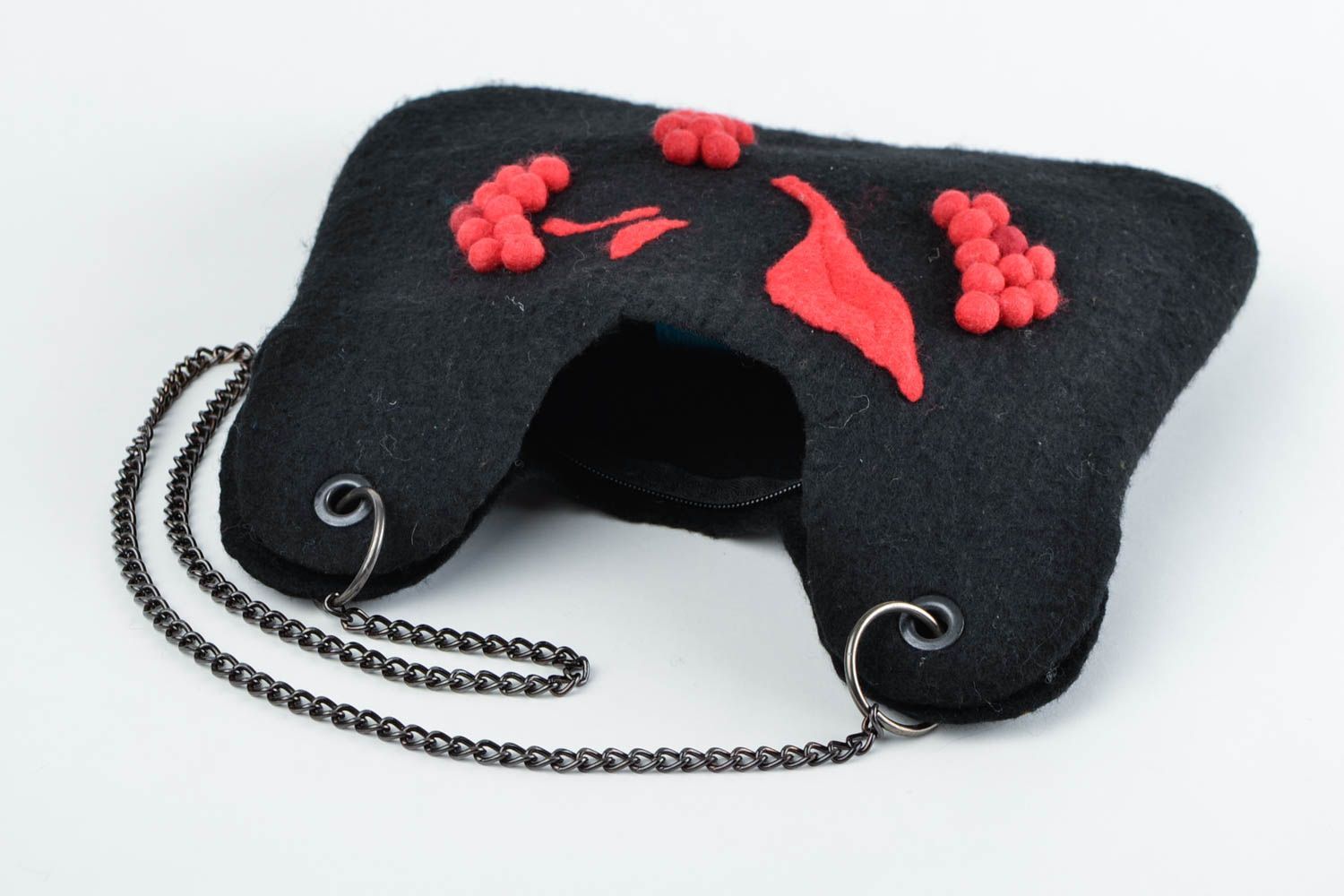 Bolso grande rojinegro hecho a mano accesorio de moda regalo para mujer foto 8