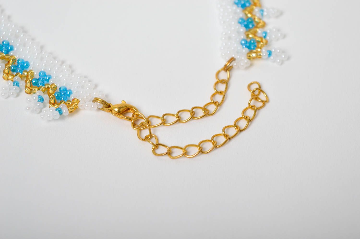 Handgefertigt Glasperlen Schmuck Modeschmuck Collier Accessoire für Frauen foto 4