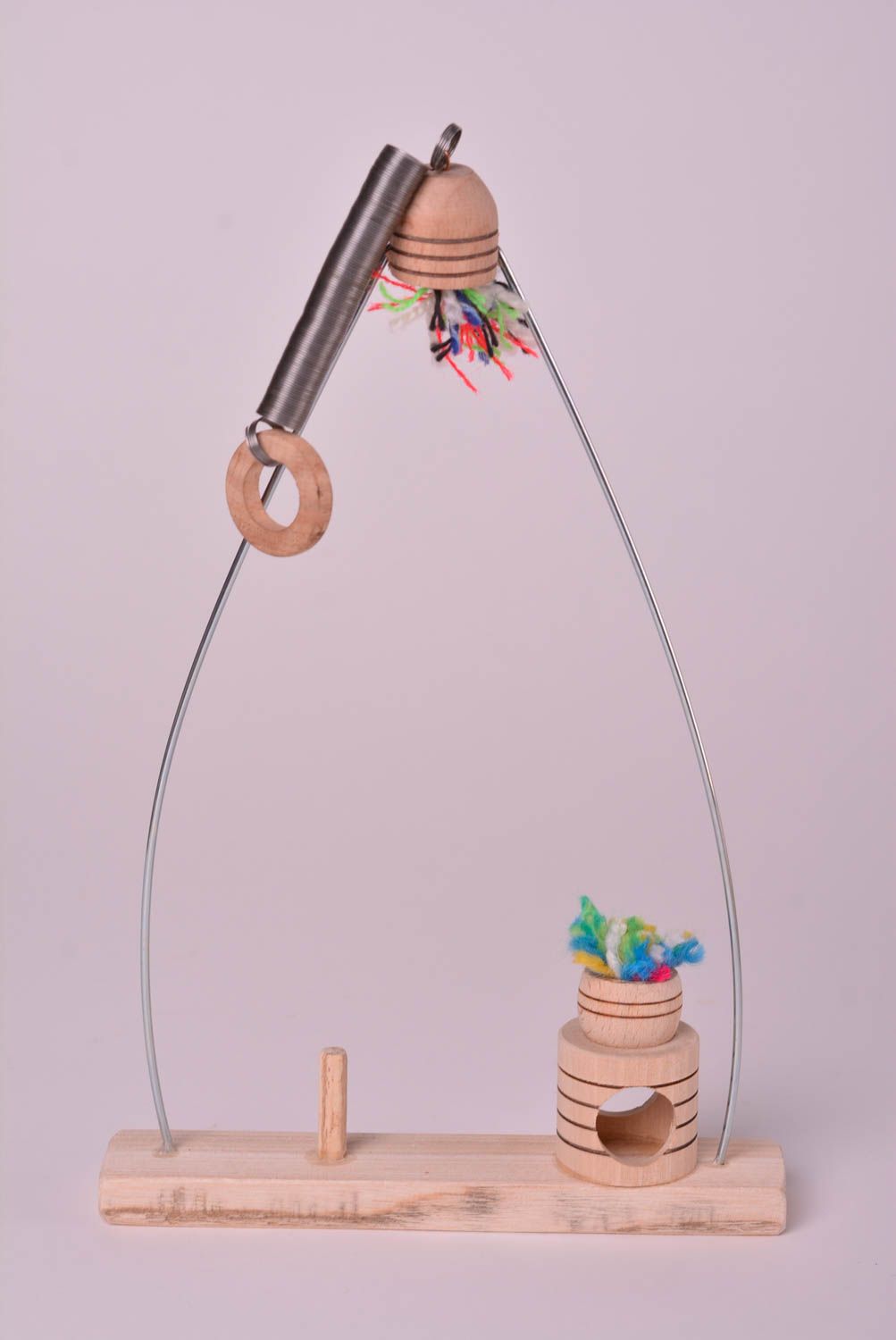 Juguete de madera natural artesanal regalo original para niño mono de juguete   foto 5