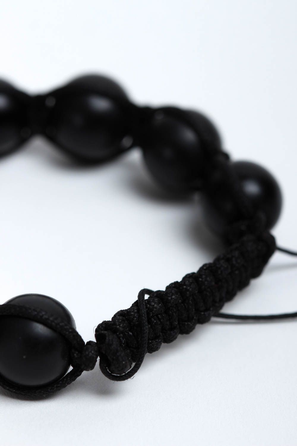 Schwarzes Perlen Männer Armband handgemachter Ethno Schmuck Designer Accessoire  foto 4