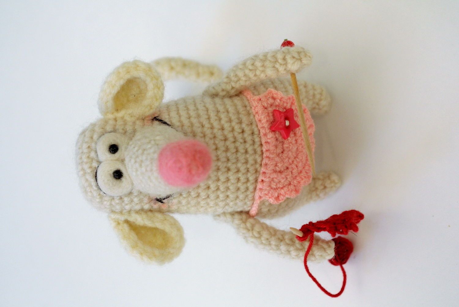 Knitted toy Rat Larissa photo 2