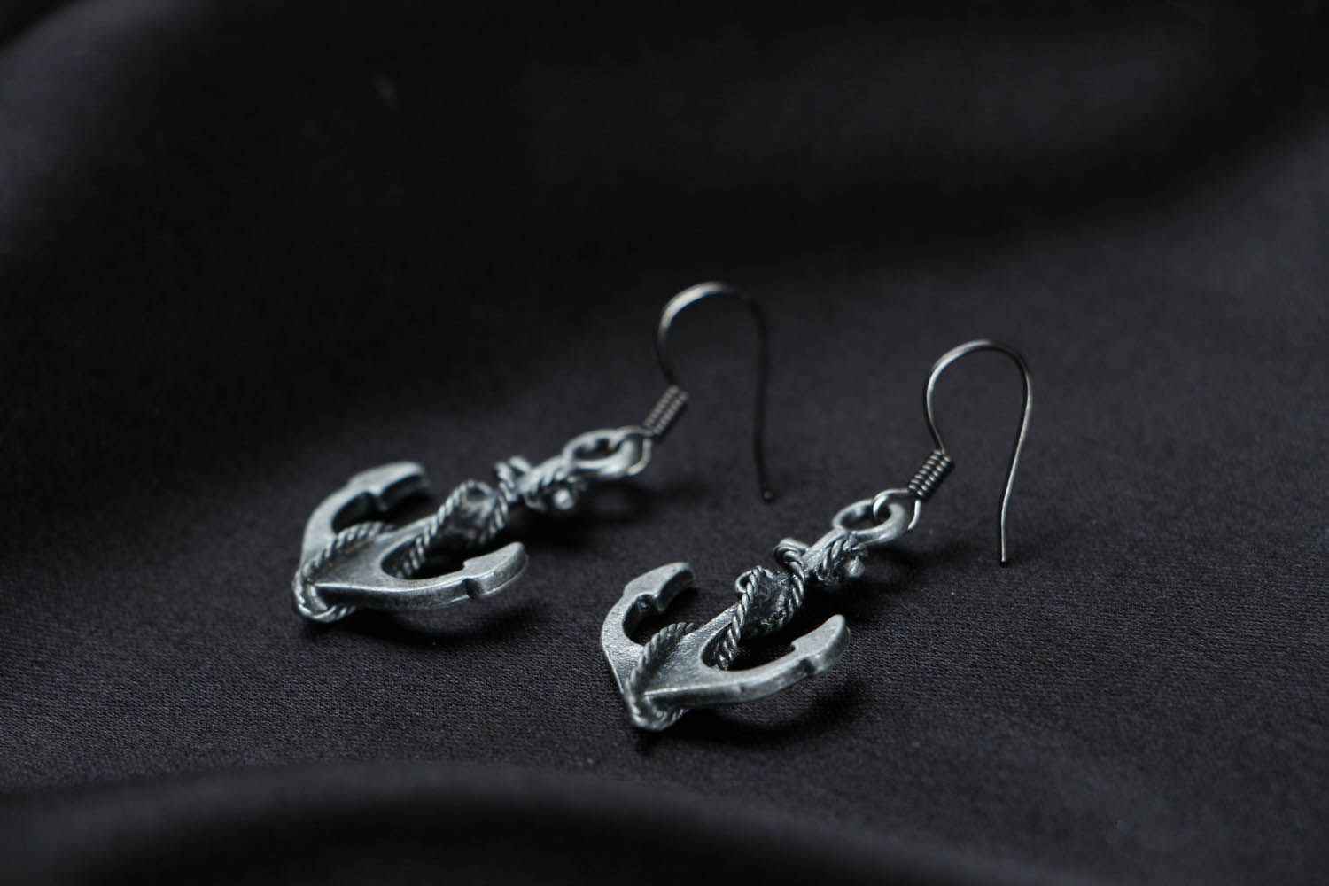 Ohrringe aus Metall Anker foto 2