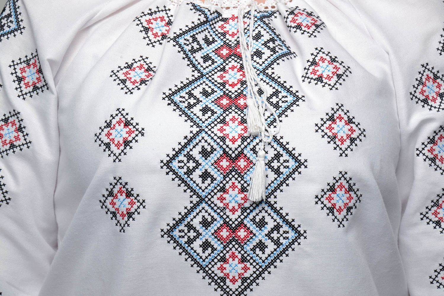 Women's cross stitched shirt photo 3