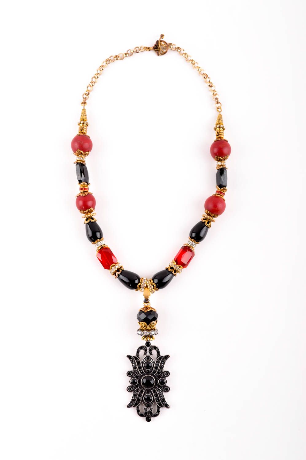 Onyx Damen Halskette Halsschmuck für Damen Schmuck Collier aus Steinen handmade  foto 2