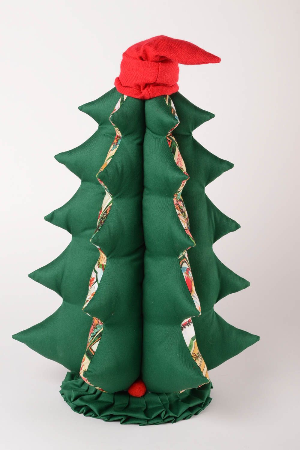 Handmade textile toy unusual lovely accessories stylish beautiful Christmas tree photo 3