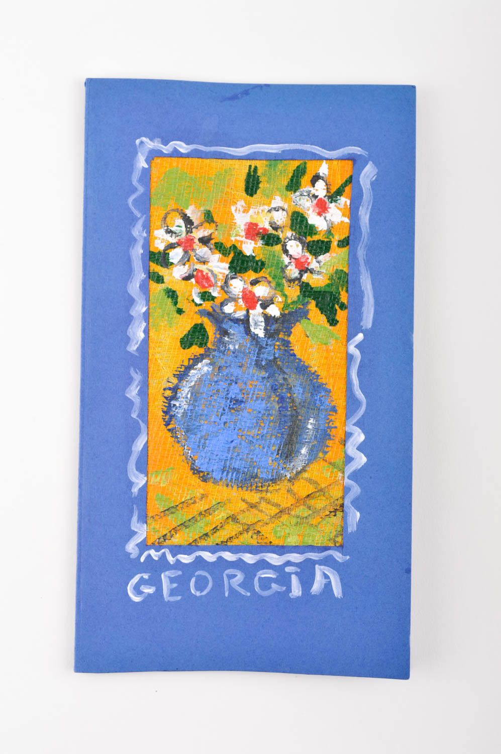 Tarjeta de felicitación recuerdo de Georgia postal hecha a mano regalo original foto 4