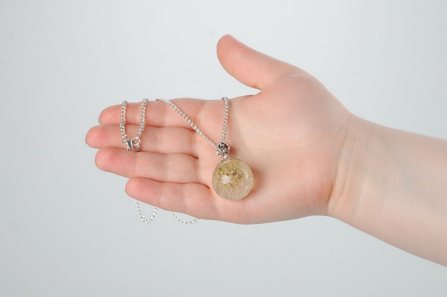 Pendant with dried flower Dandelion photo 5