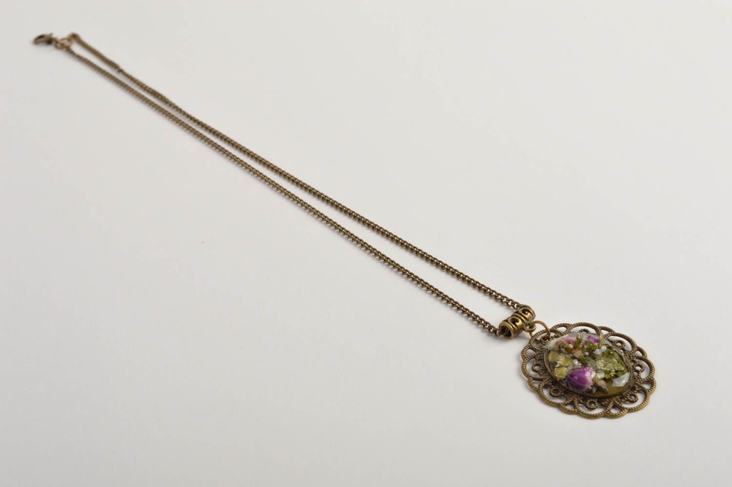 Handmade pendant unusual pendant resin jewelry gift ideas epoxy resin accessory photo 2