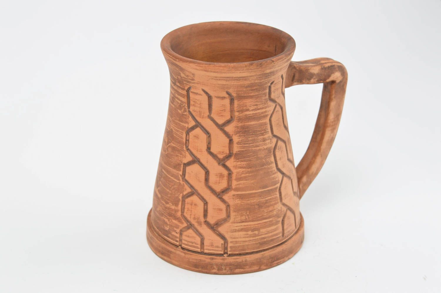 Interesting beer mug handmade kitchen utensils beautiful clay accessories photo 3