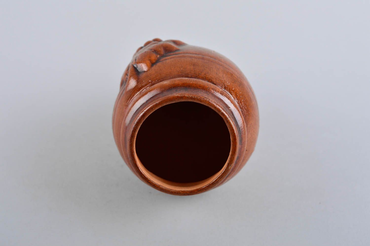 Handmade Keramik Weinbecher kleiner Ton Krug Keramik Geschirr 200 ml Qvevri   foto 3