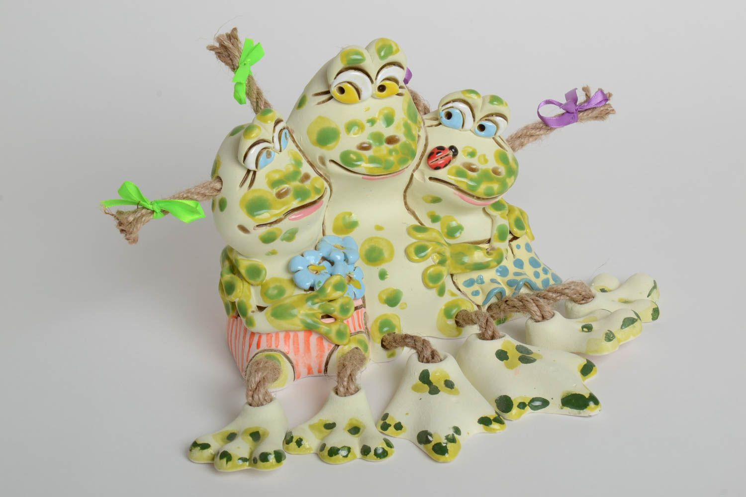 Handgemachte Keramik lustige Sparbüchse Geschenkidee für Kinder Ton Deko foto 2