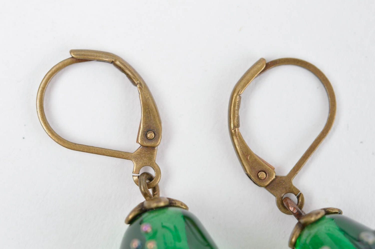 Unusual handmade beaded earrings glass bead earrings fashion accessories photo 4