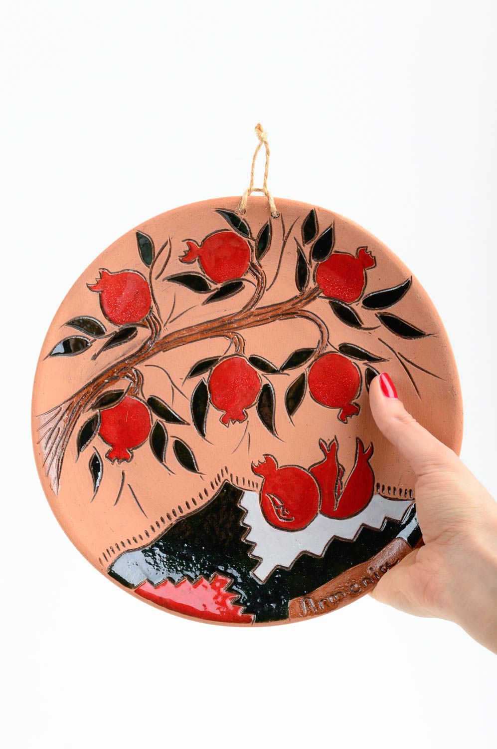 Plato de cerámica hecho a mano decoración de interiores regalo original inusual foto 2