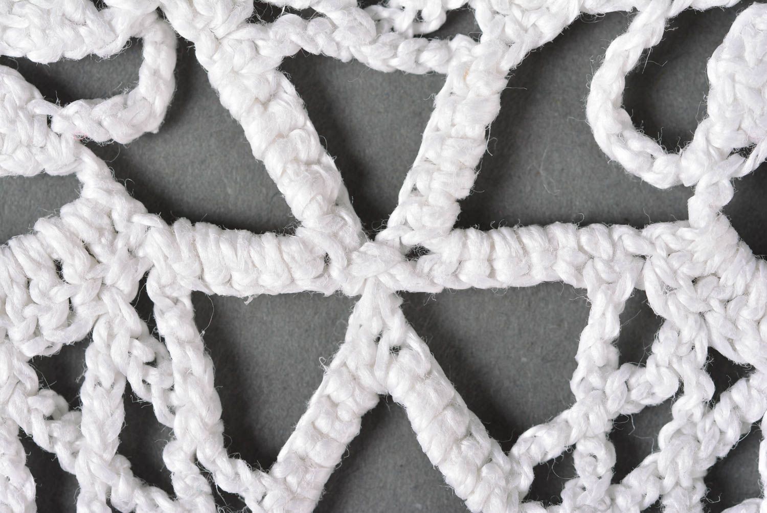 Napperon blanc fait main Textile de table au crochet en coton Déco maison photo 5