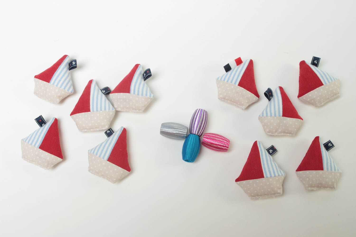 Мягкие игрушки считалки набор в виде корабликов из хлопка 10 штук ручной работы фото 2