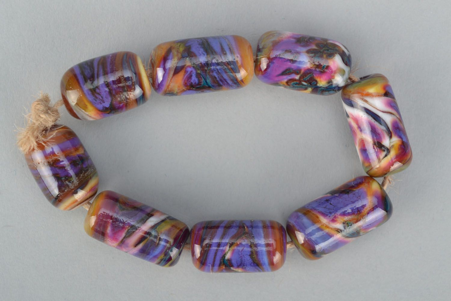 Decorative glass beads Violet Mist photo 1