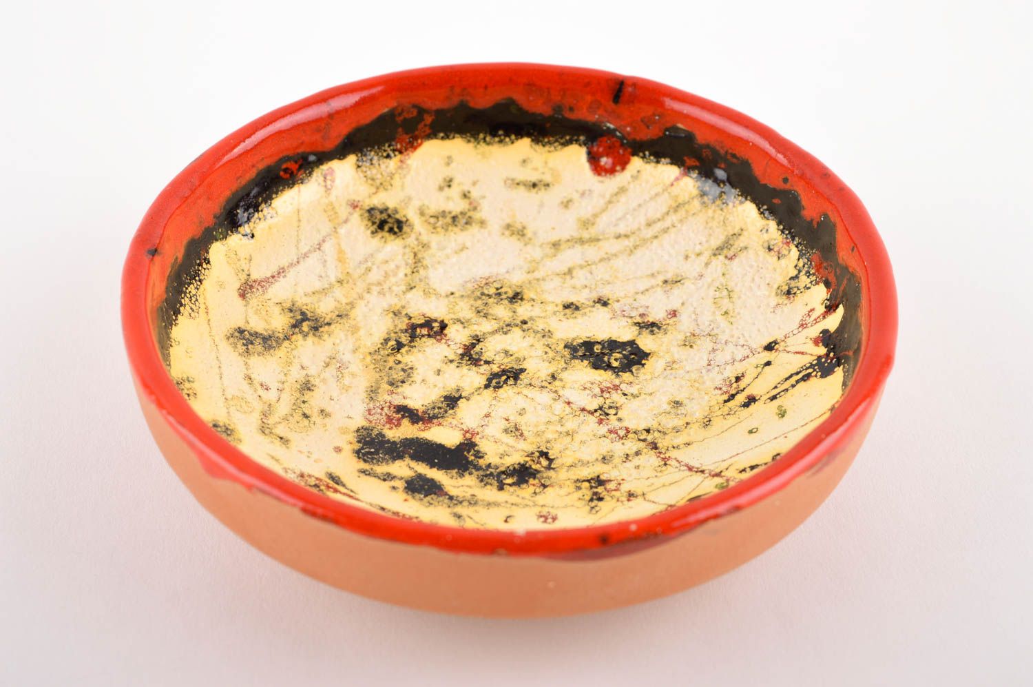 Dulcero de cerámica hecho a mano plato hondo de arcilla menaje de cocina foto 2