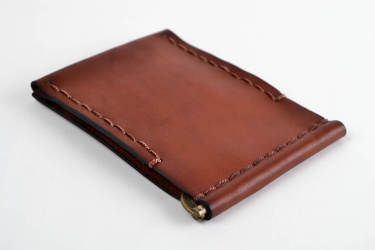Stylish handmade leather wallet money clip gentlemen only fashion accessories photo 4