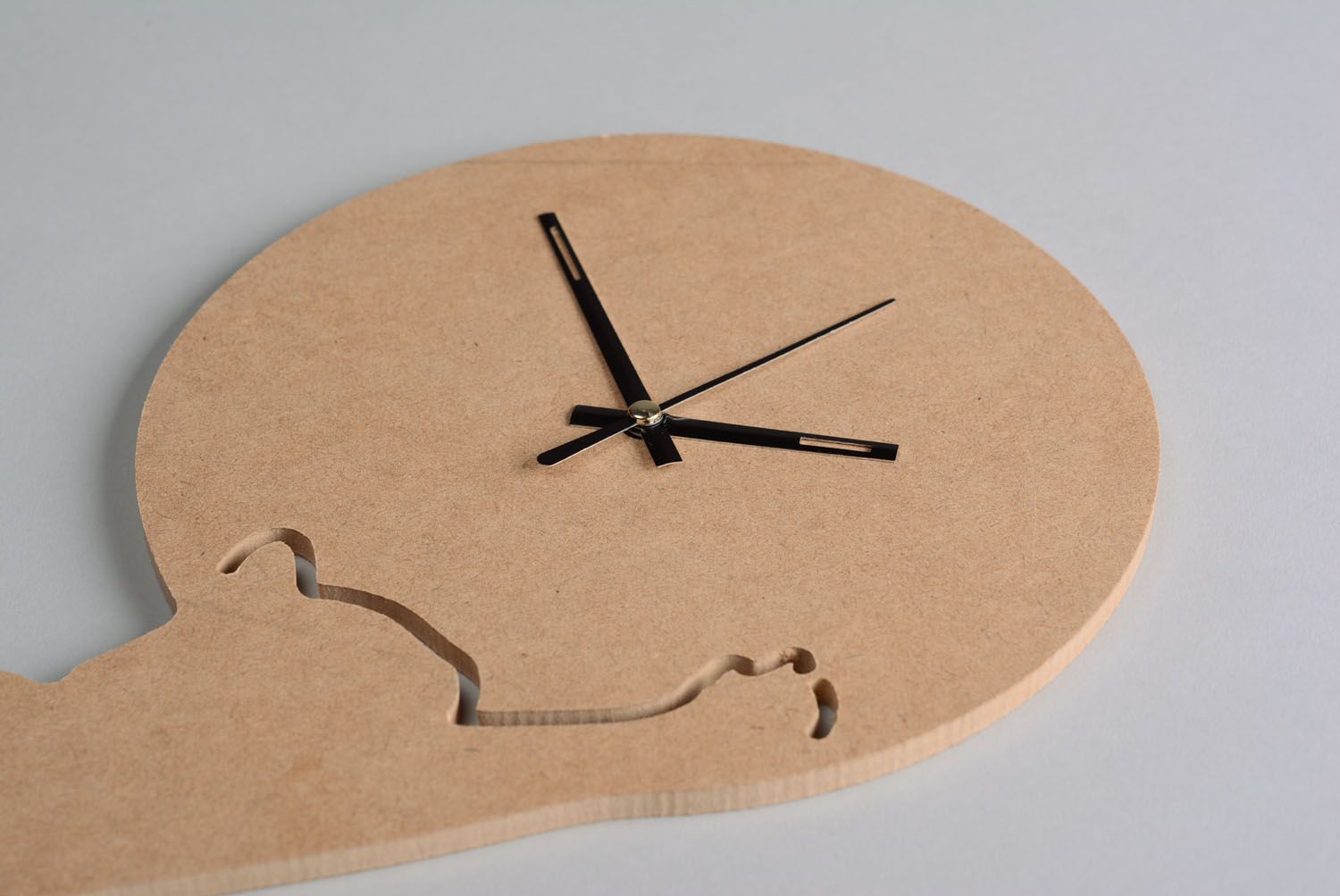 Forme en bois Chat et horloge à décorer photo 5