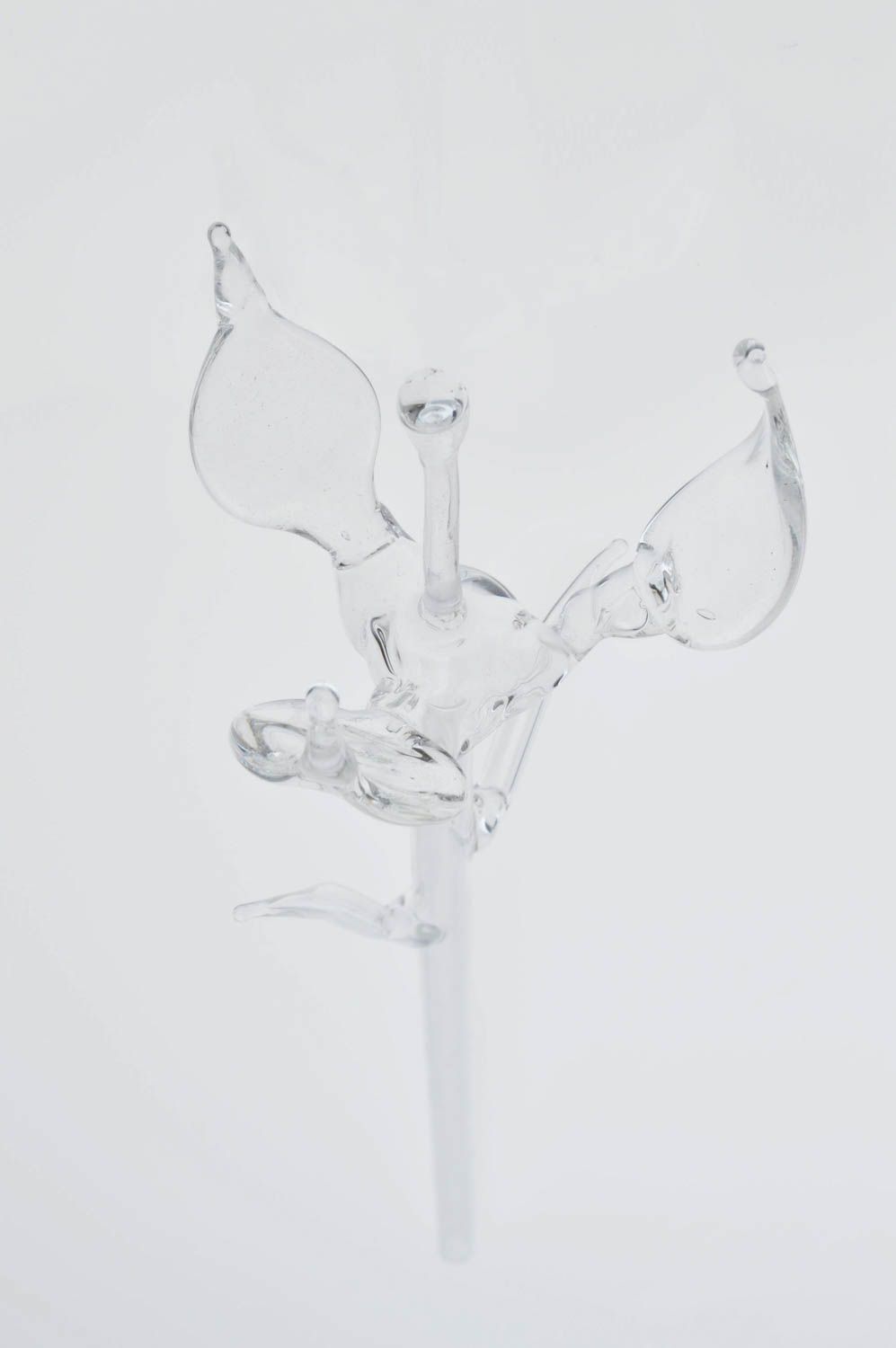 Statuette verre fait main Décoration en verre Déco maison design original Fleur photo 2