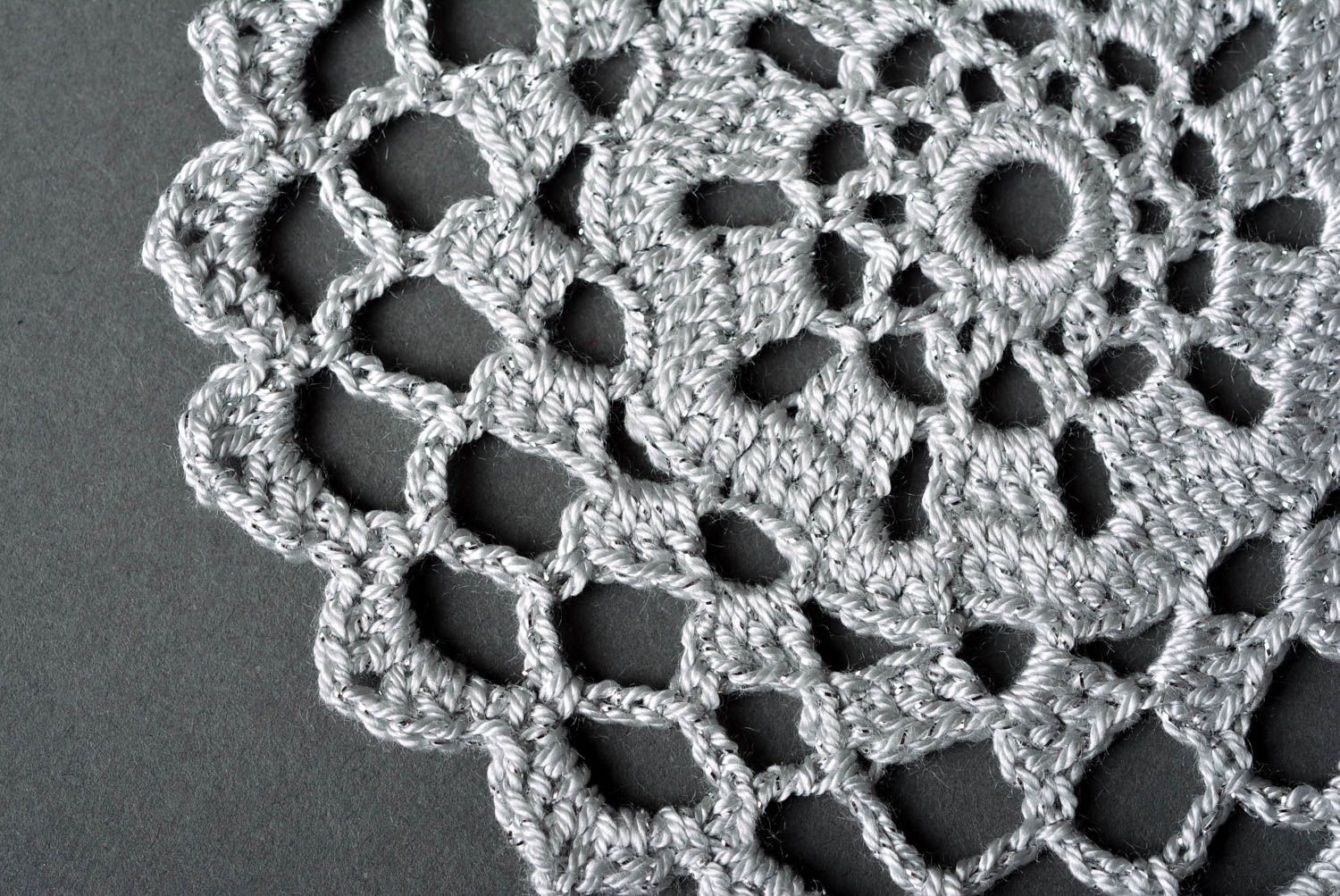 Handmade crocheted napkin designer openwork textile kitchen accessories photo 3