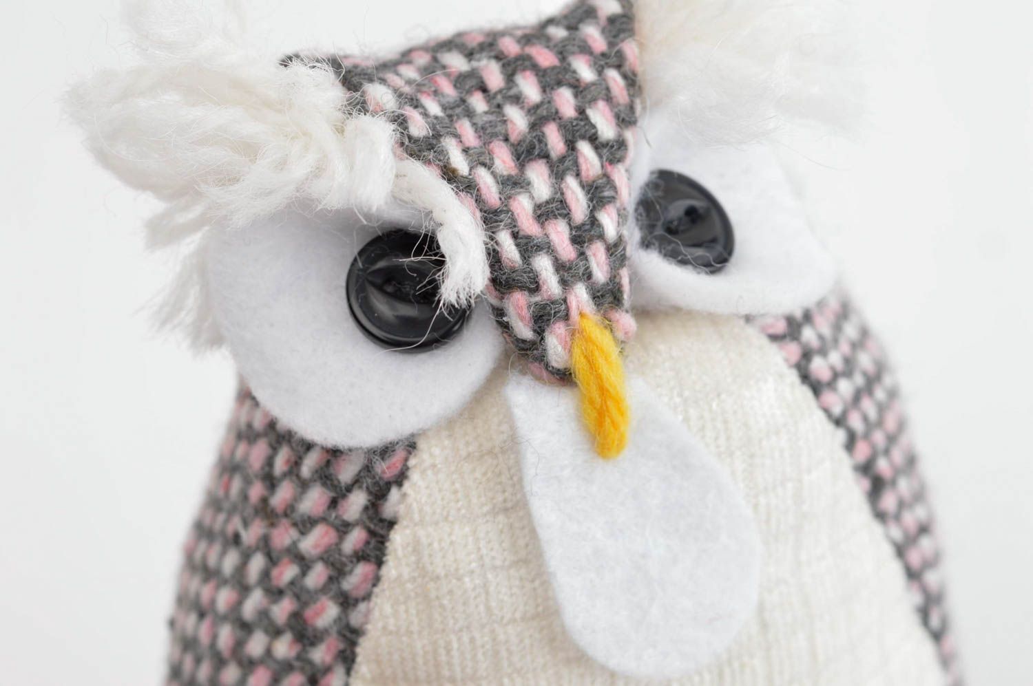 Handmade cute soft toy unusual designer owl toy stylish nursery decor ideas photo 5