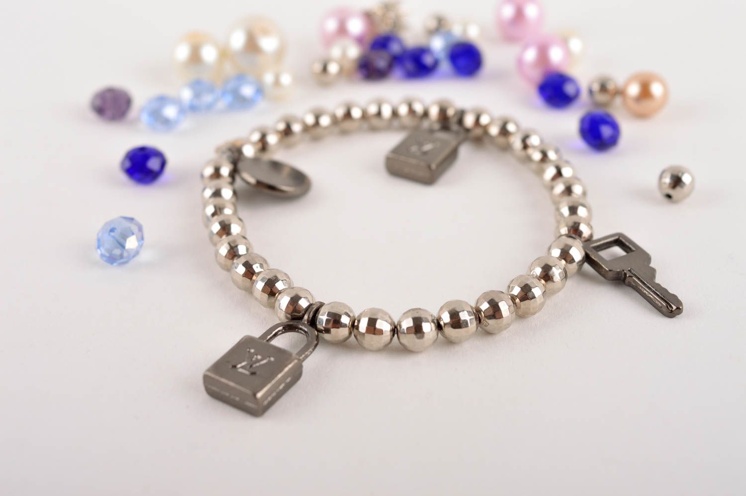 Bracciale di perle fatto a mano braccialetto di stile braccialetto da polso
 foto 1