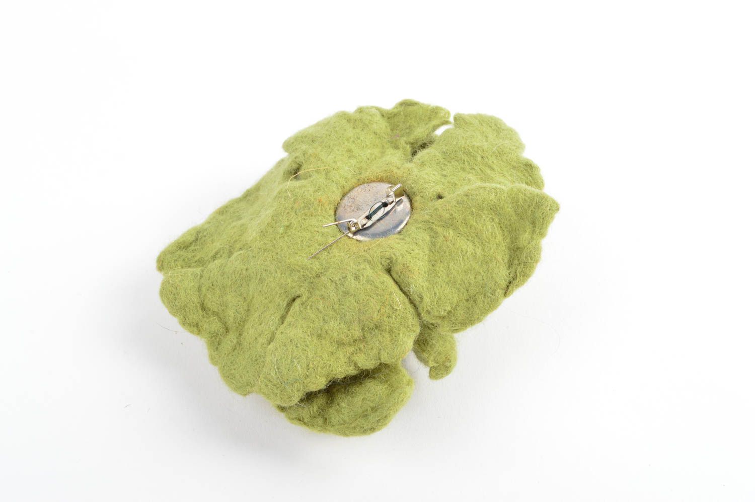 Broche de moda verde grande bisutería artesanal regalo original para mujer foto 4