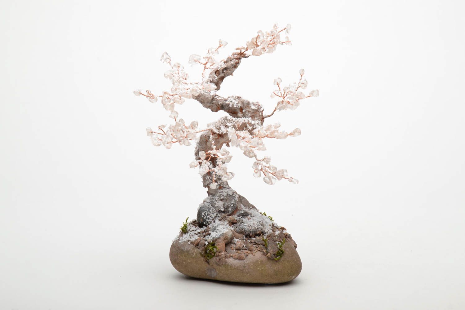 Decorative bonsai tree with natural stones photo 3