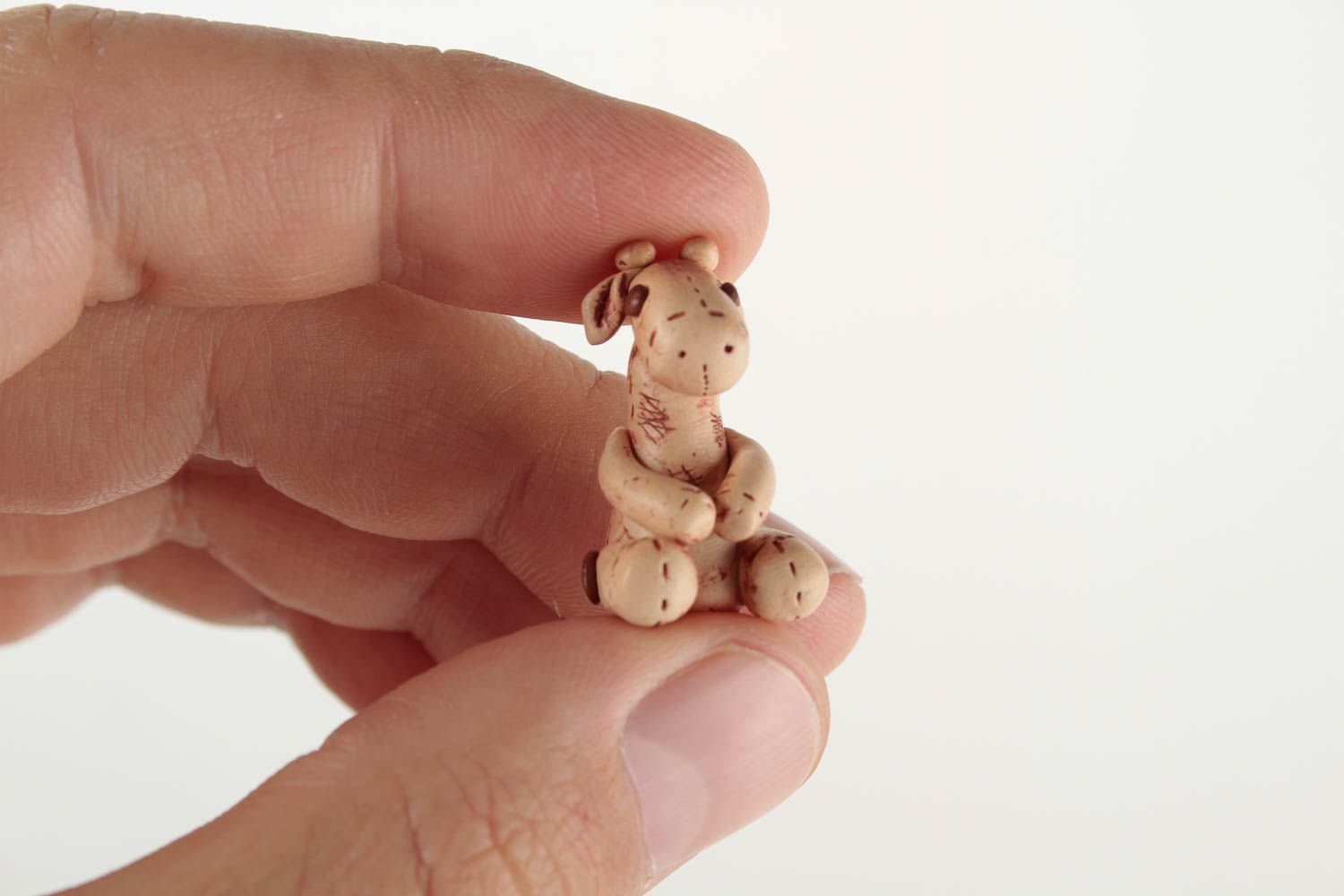 Mini Figurine girafe faite main en pâte polymère originale Déco maison photo 1