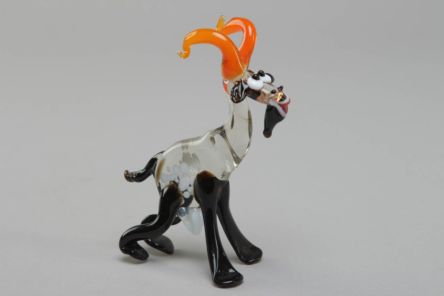 Lampwork glass figurine of goat photo 1