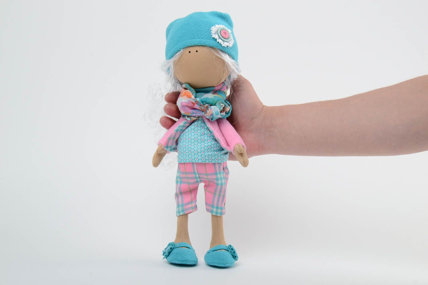 Weiche Interieur Puppe handmade aus Stoff Künstler für Haus Dekor und für Kinder foto 5