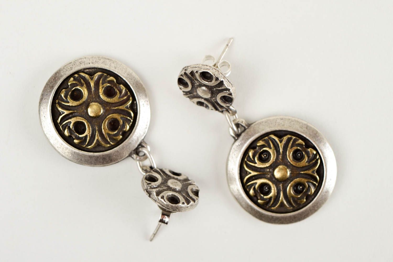 Handmade Ohrringe Designer Schmuck Geschenk für Frauen Metall Ohrringe  foto 3