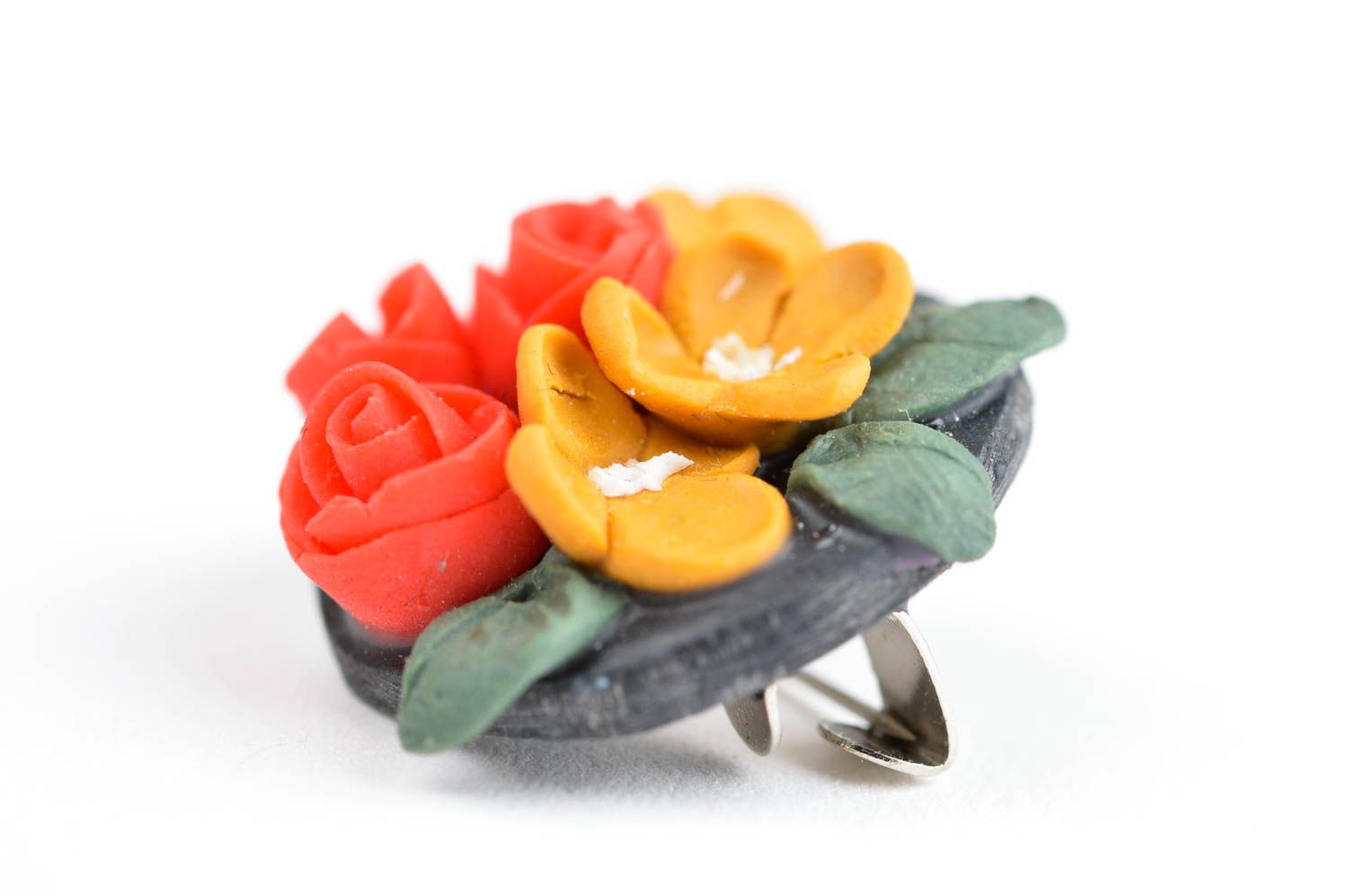 Handmade flower brooch pin plastic brooch jewelry handmade accessories photo 2