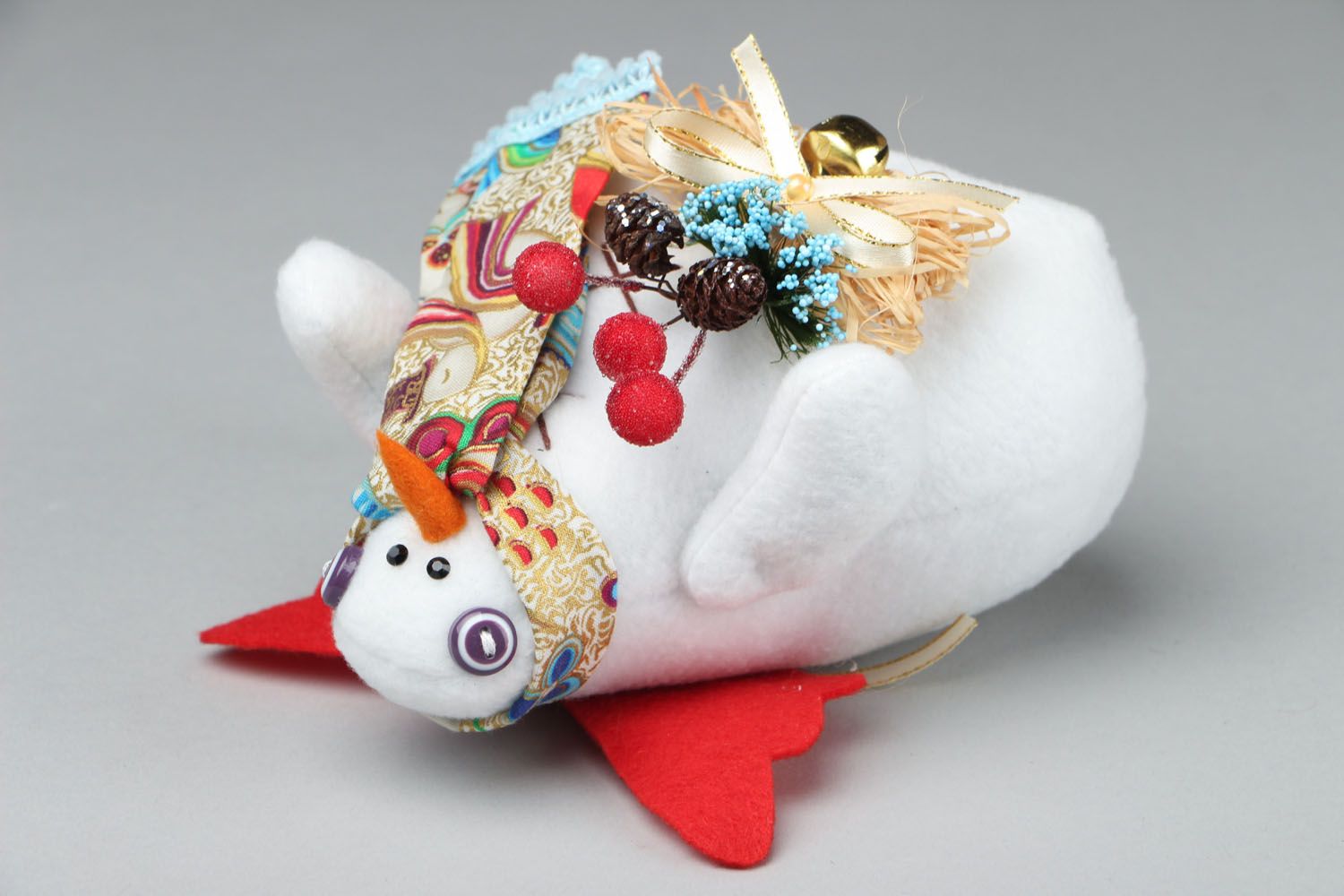 Soft New Year toy Snowman photo 3
