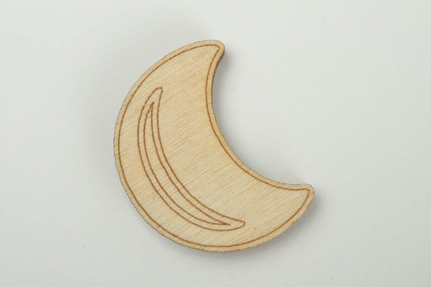 Handgemachte Figur zum Bemalen Holz Rohlinge Miniatur Figur Mond schön grell foto 3
