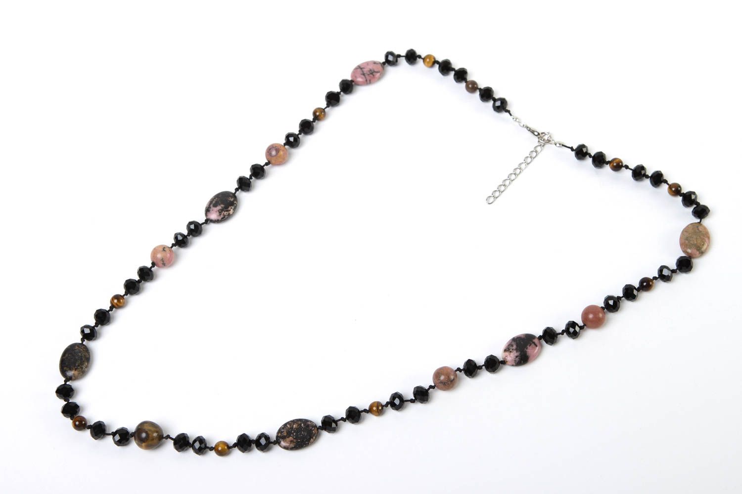 Bead necklace handmade long necklace gemstone jewelry fashion accessories photo 2