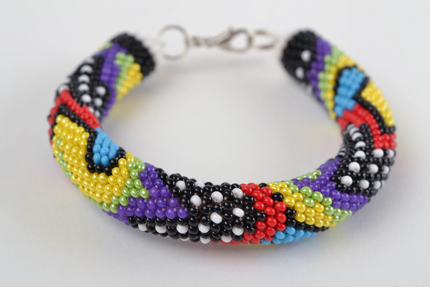 Handmade cord bracelet seed beads accessory designer jewelry for women photo 2