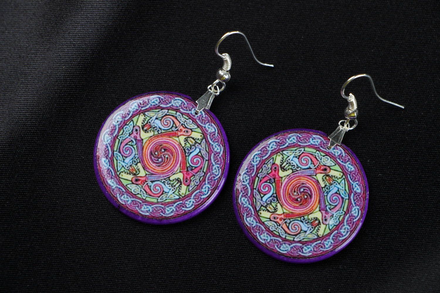 Earrings made ​​of polymer clay photo 1
