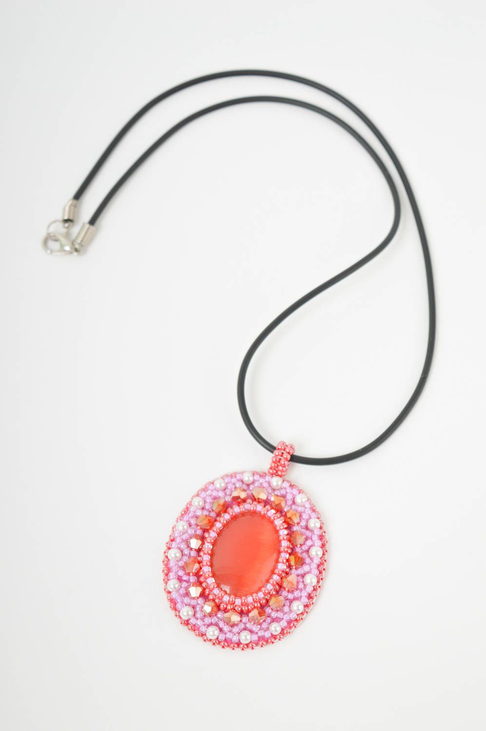 Beautiful handmade beaded pendant gemstone pendant necklace cool jewelry photo 2