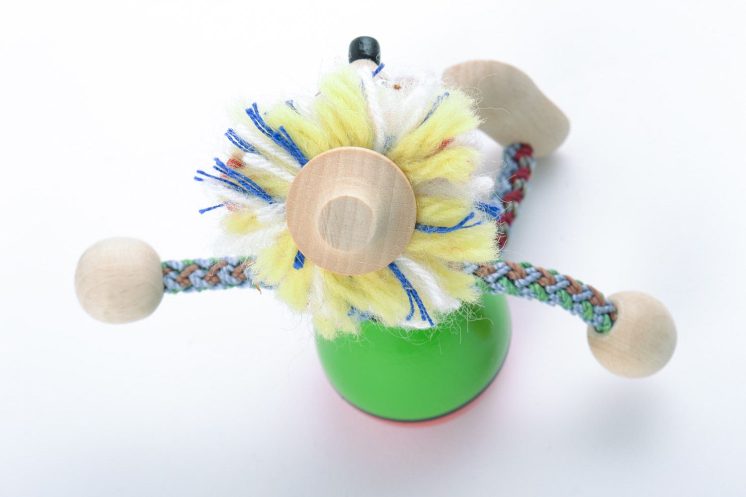 Bemaltes Öko Spielzeug aus Holz Maus lustig nett klein handgefertigt für Kinder foto 5
