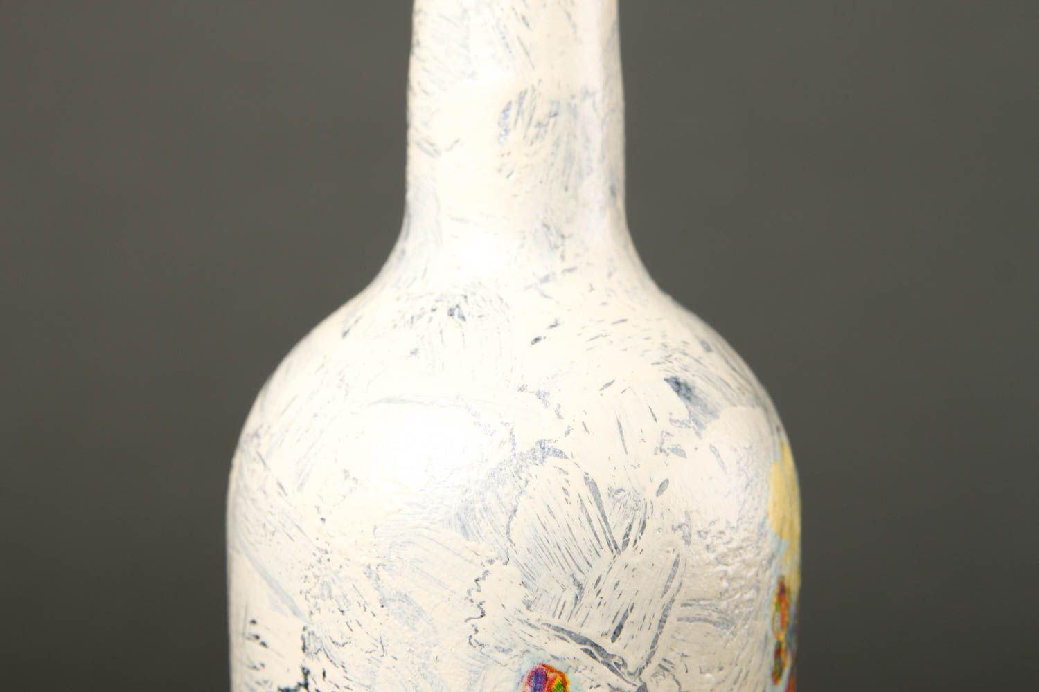 Botella de vidrio para vino hecha a mano decoración de cocina regalo original  foto 4