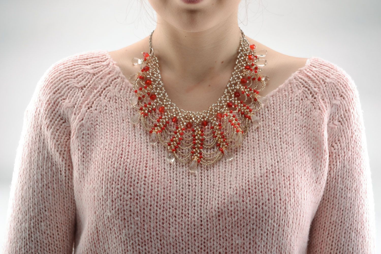 Homemade multi-row necklace photo 5