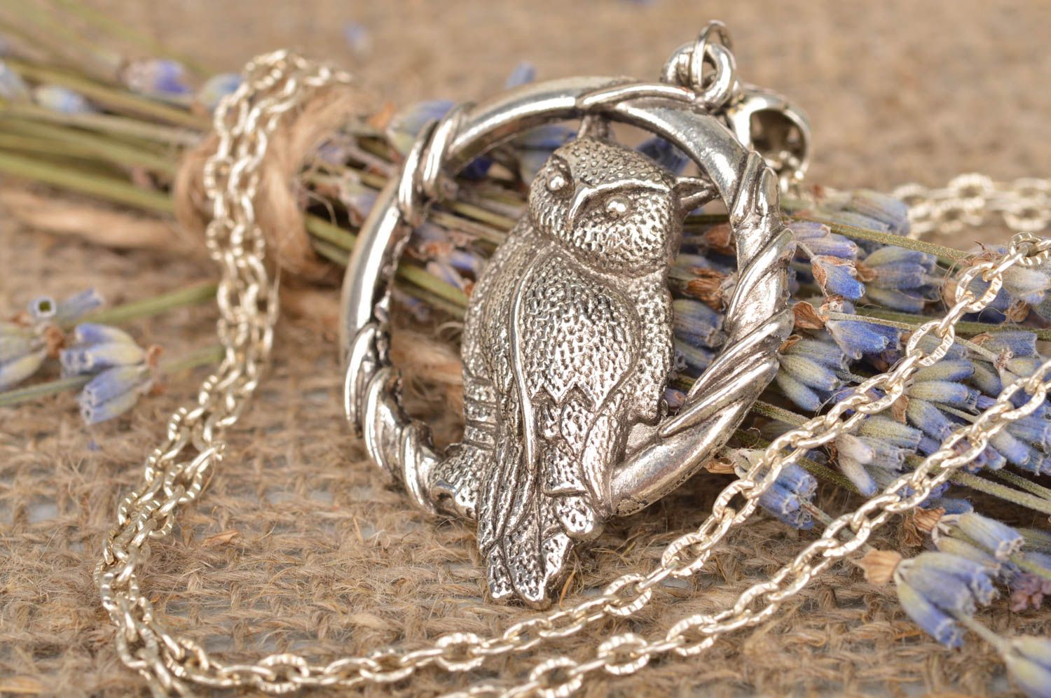 Stylish metal pendant beautiful unusual accessories designer handmade jewelry photo 1
