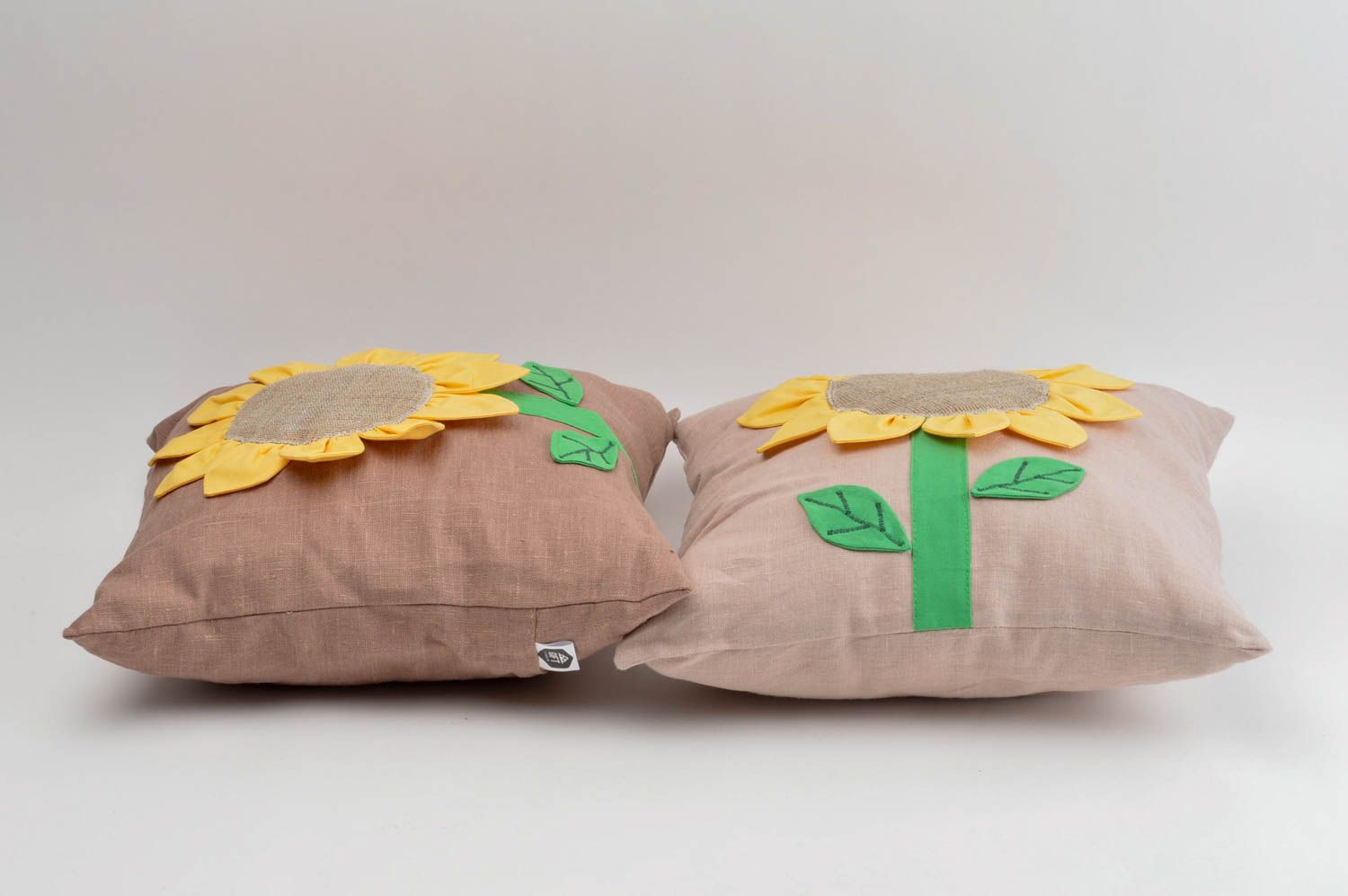 Dekokissen für Sofa handgemacht Designer Kissen Geschenk Idee Sonnenblume foto 3
